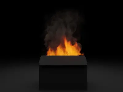 Burning dumpster vdb 3D model
