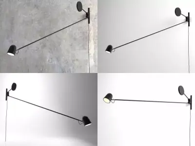 Counterbalance wall lamp 3D model