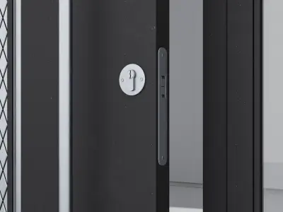 Aluminium door 126 3D model