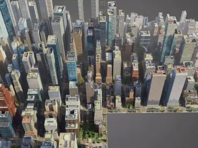 City C1 Low-poly 3D model