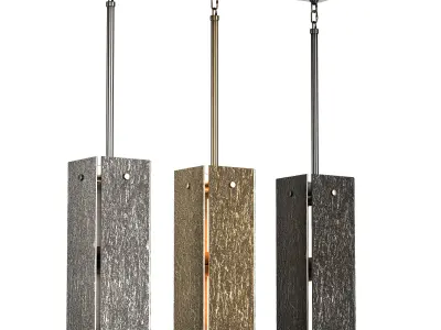 VOUVRAY RECTANGULAR PENDANT 19 3D model