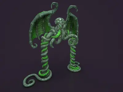 Ancient cthulhu portal arch 3d print 3D print model