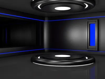 Sci Fi room 3D model 4