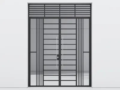 Aluminium door 52 3D model