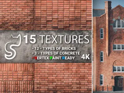 Bricks Walls - 4K Textures Game Ready pack Texture