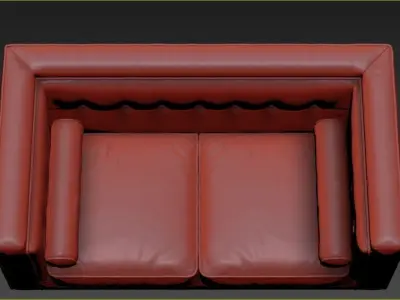 Taylor velvet loveseat 3D model