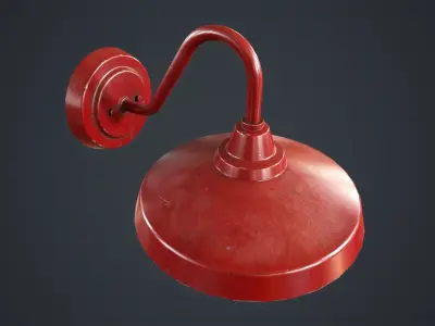 Wall lamp Low-poly 3D model 18