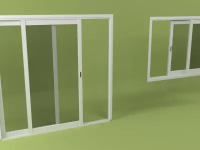 Window and Door Window Free low-poly 3D model