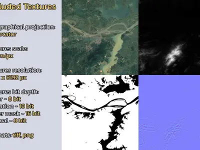 Jiujiang China City Landscape 3D Model 3D model