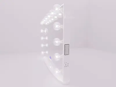 Hollywood makeup vanity led mirror with light bulbs 3D model