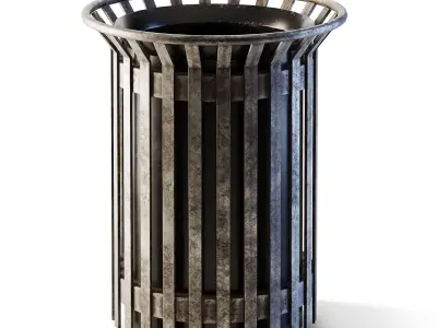 Street Trash Bin 3D model
