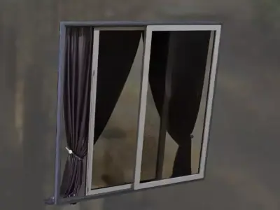 Curtainand Window Free 3D model 3D print model