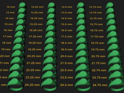 11 mm Signet ring Pack 3D print model