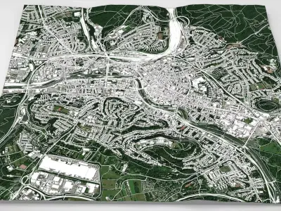 Cityscape  Saarbrucken Germany 3D model