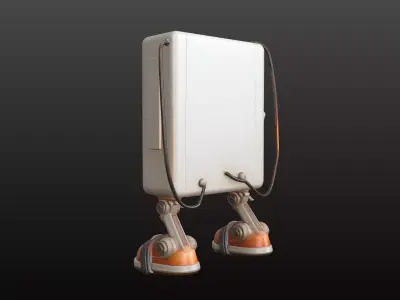 Futuristic Console Bot STL Robotic Character 3D Model 3D print model