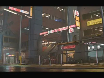 Cyberpunk City Asset Pack 3D model