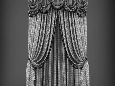 Curtain 3D model 344 Low-poly 3D model
