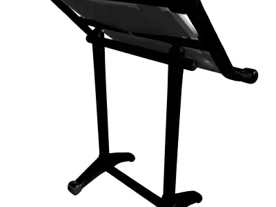 Modern Music Stand with Sheet Music Low-poly 3D model