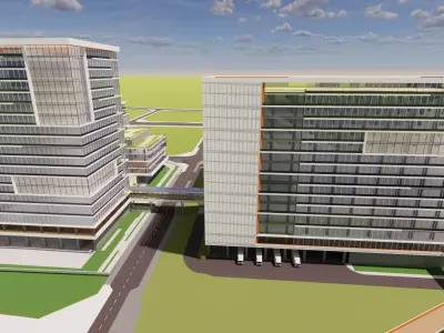 Modern City Block -A5 3D model