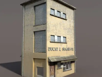 Apartment House 90 Low-poly 3D model