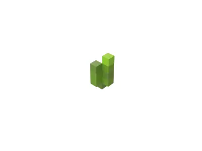 Voxel Grass v1 002 Low-poly 3D model