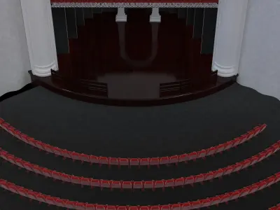 concert hall scene 3D model