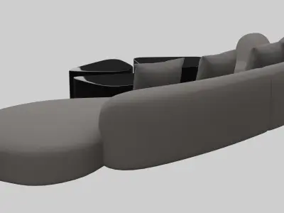 Irregular Shape Sofa 3D model
