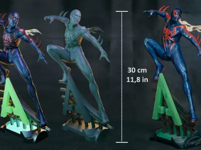 Spider-Man 2099 Statue 3D print model