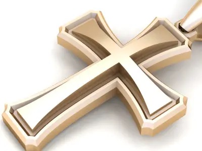 Light Gold Cross New Design  CP 46 3D print model