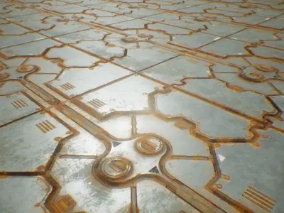 PBR Sci-Fi Spaceship Texture 20 Low-poly 3D model