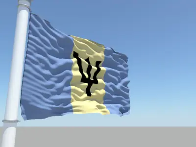 Barbados Flag 3D model