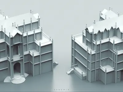 My First House Low-poly 3D model