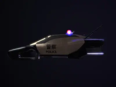 Sci-Fi Vehicle low-poly 3d model  Low-poly 3D model