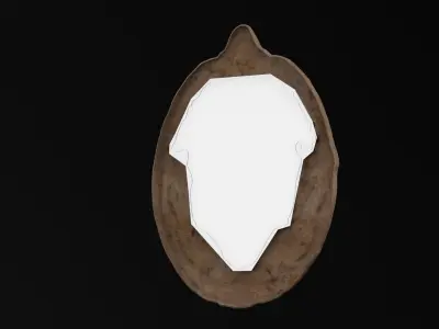 Wall Mirror Low-poly 3D model purchase
