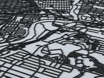 Ottawa Road Network and Streets 3D model