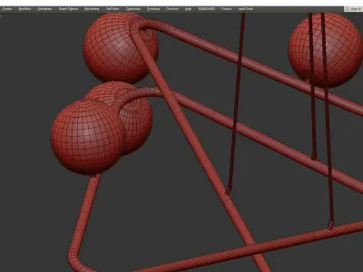 Curve Brass Low-poly 3D model