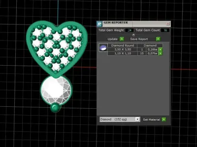 Collection Heart 8 Pendant 3D print model