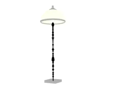 Vintage Floor Lamp Low-poly 3D model