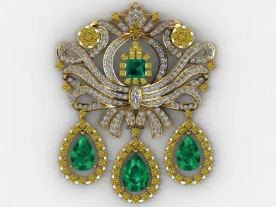 Arabic style pear pendant   516 3D print model