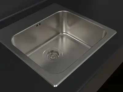 LANGUDDEN sink Ikea 46x46cm 3D model