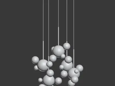 Suspension light Giopato Coombes Bolle Circular Chandelier 24  3D model