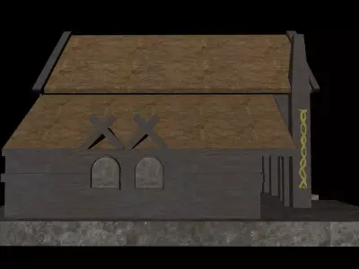 Low poly model of MMO House 2 3D model