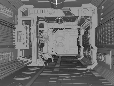 SCI FI CORRIDOR 3D MODEL 3D model