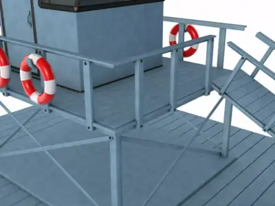 Lifeguard Station blue 3D model