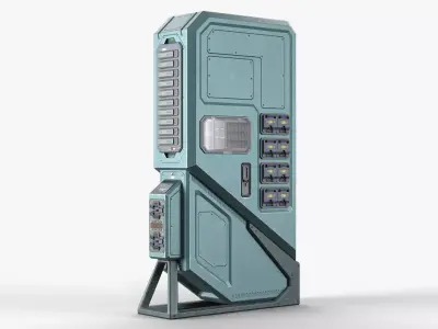 Sci Fi Server -  Data Storage Unit  Low-poly 3D model