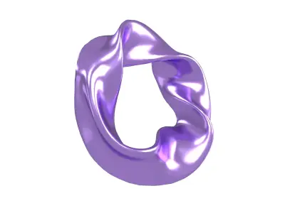 Abstract Ring Shape V1 004 Low-poly 3D model