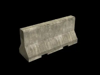 Jersey Barrier Low-poly 3D model