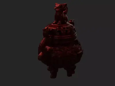 Chinese Vintage Bronze  figure Low-poly 3D model