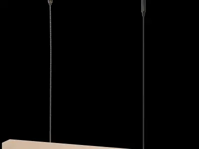 Ceiling Wood Lamp 3D model