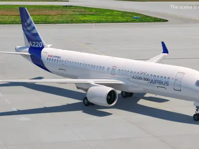  Airbus A220 300 Simple Interior 